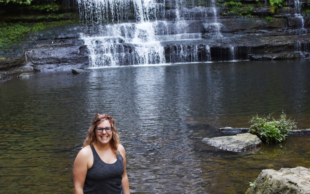 Walking in the Waterfall. A Matter of Perspective